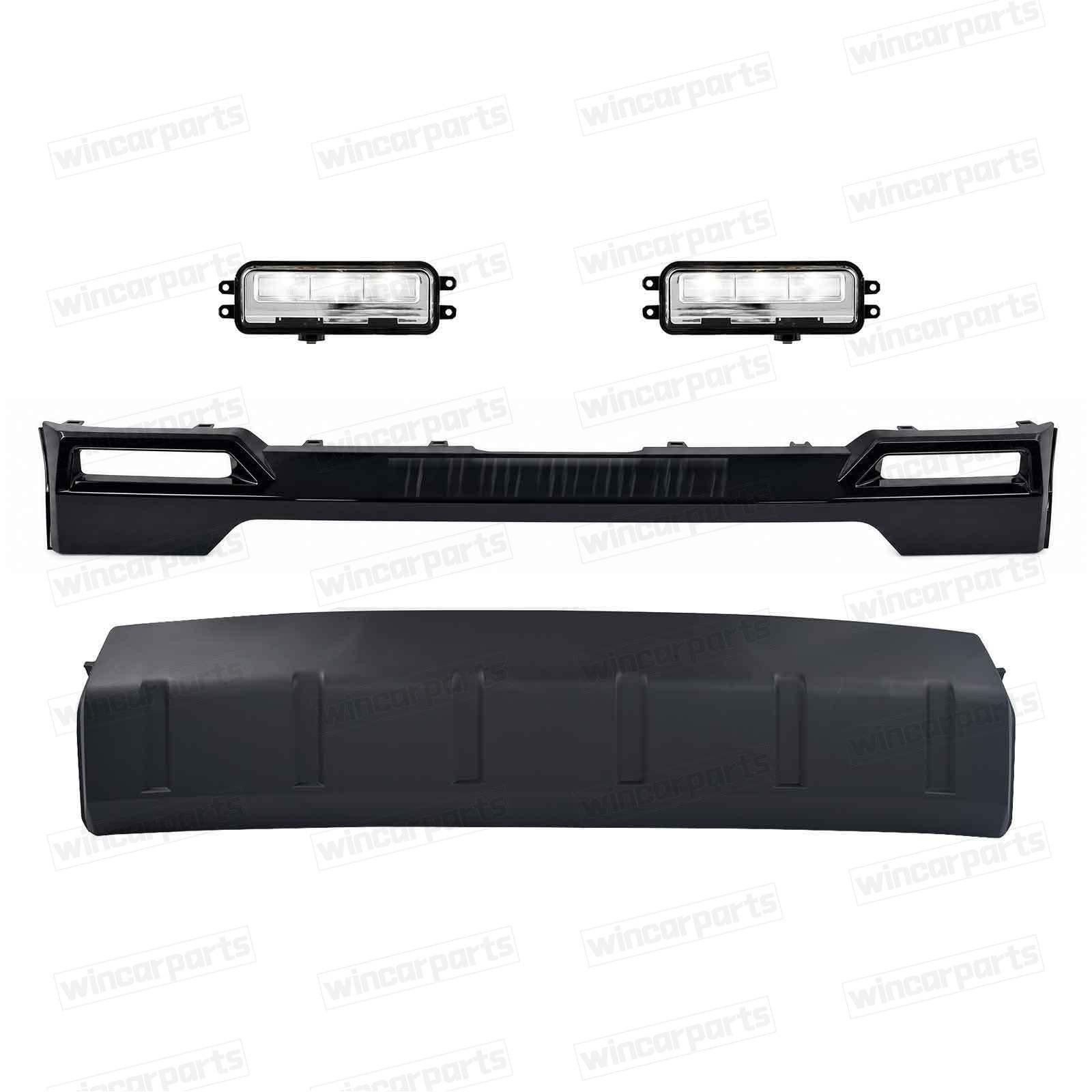 Front Bumper Grille Set For 2022-25 Toyota Tundra Black w/Fog Light/Grill Trim
