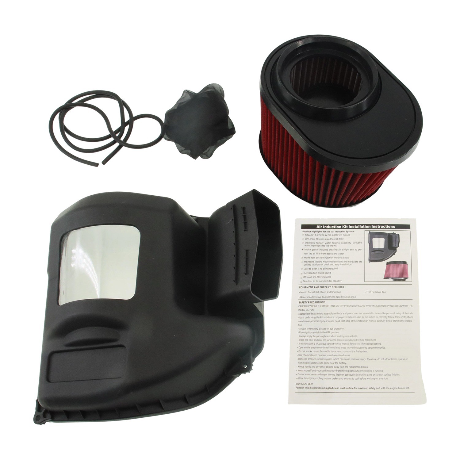422233 For 2021-2024 Ford Bronco 2.3 2.7L Roush Cold Air Intake Induction System
