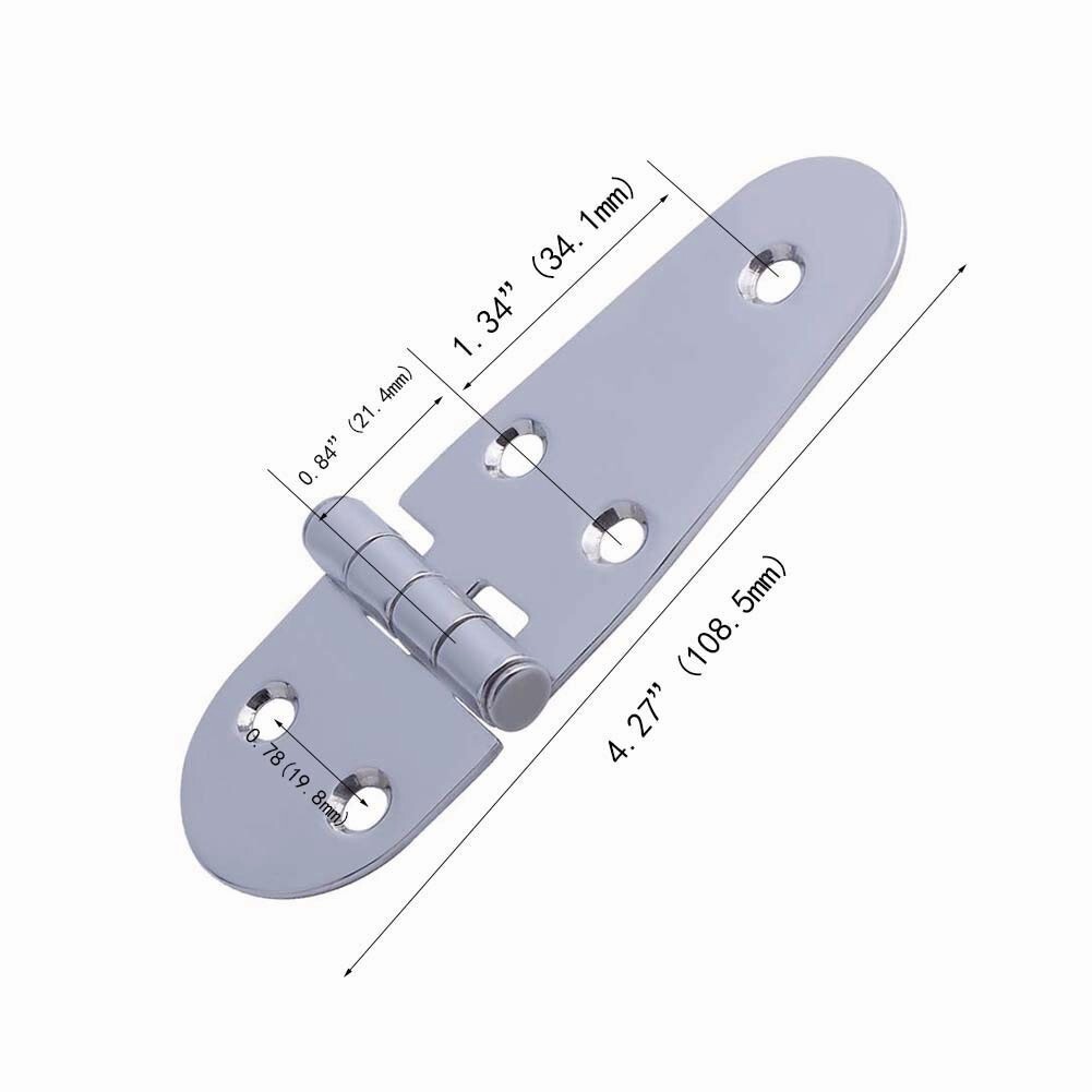 2Pcs Stainless Steel Strap Hinges for Cabinet Door Heavy Duty 4″ Butt Hinges