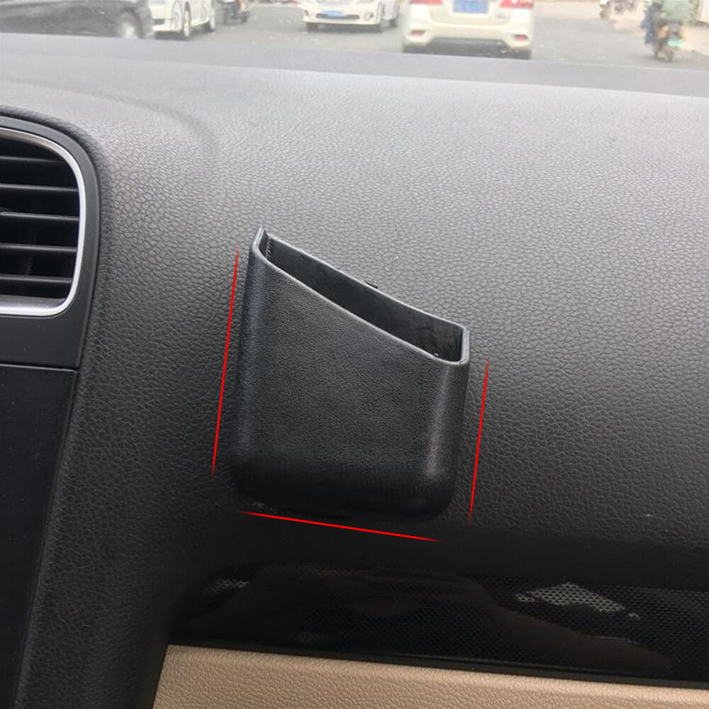 2pcs Black Car Interior Accessories Glasses Organizer Storage Bag Box Holder