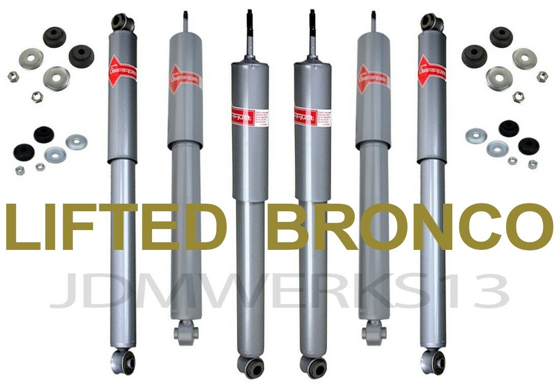 KYB QUAD 6 Heavy Duty Upgrade Lifted 2 – 3.5 inches SHOCKS FORD BRONCO 84 – 96