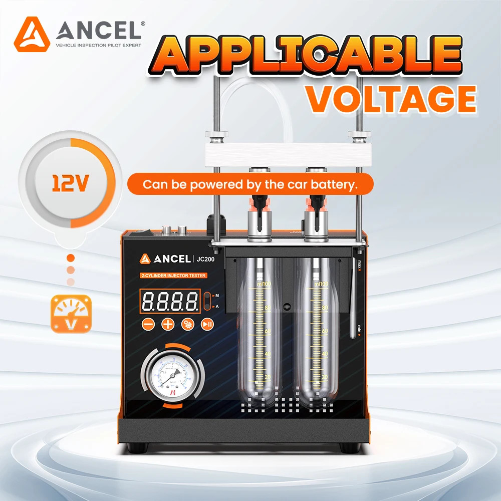 Ancel ANJ400 Fuel Injector Cleaner Ultrasonic Fuel Injectors Tester Machine Kit