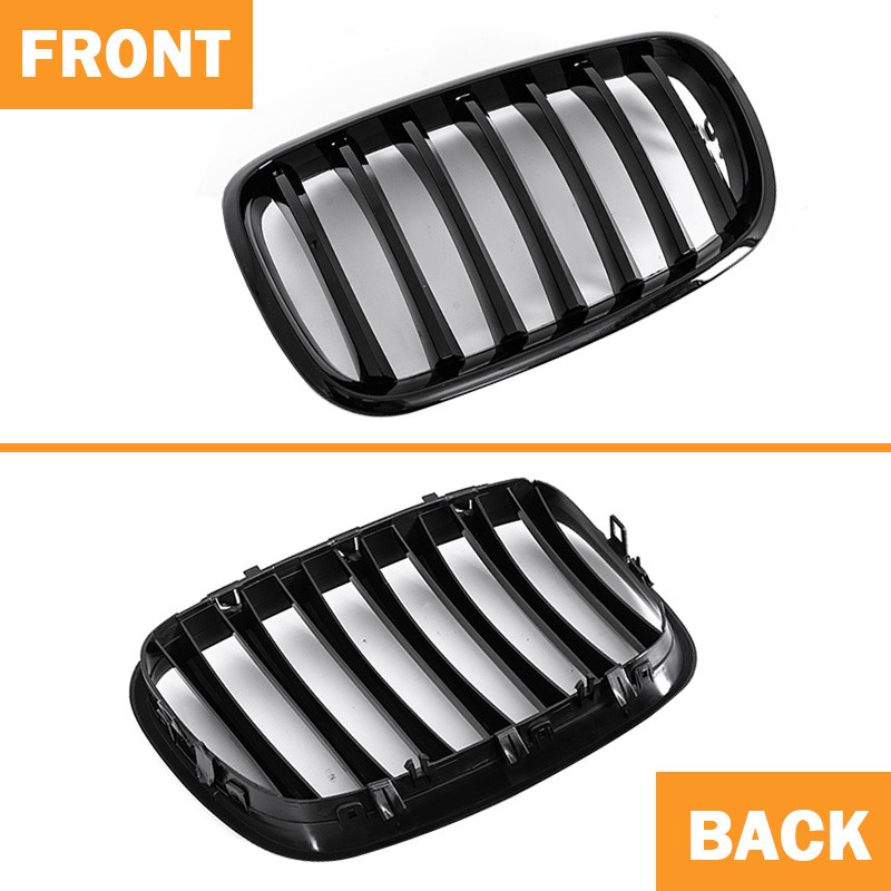 Gloss Black Front Grill Grille For 1999-2001 BMW E38 7 Series 740i 740iL 750iL