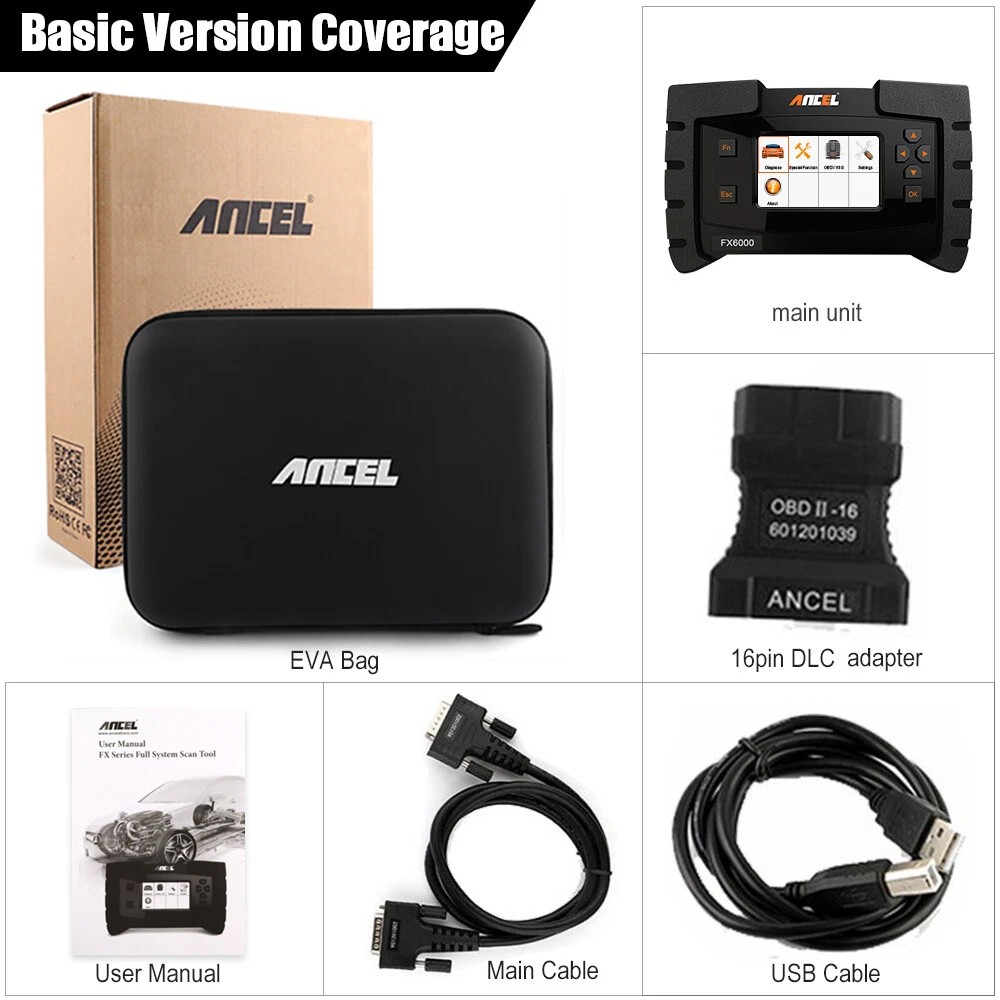 ANCEL FX6000 OBD2 All System Auto Scanner Diagnostic Tool With 14 Reset Function