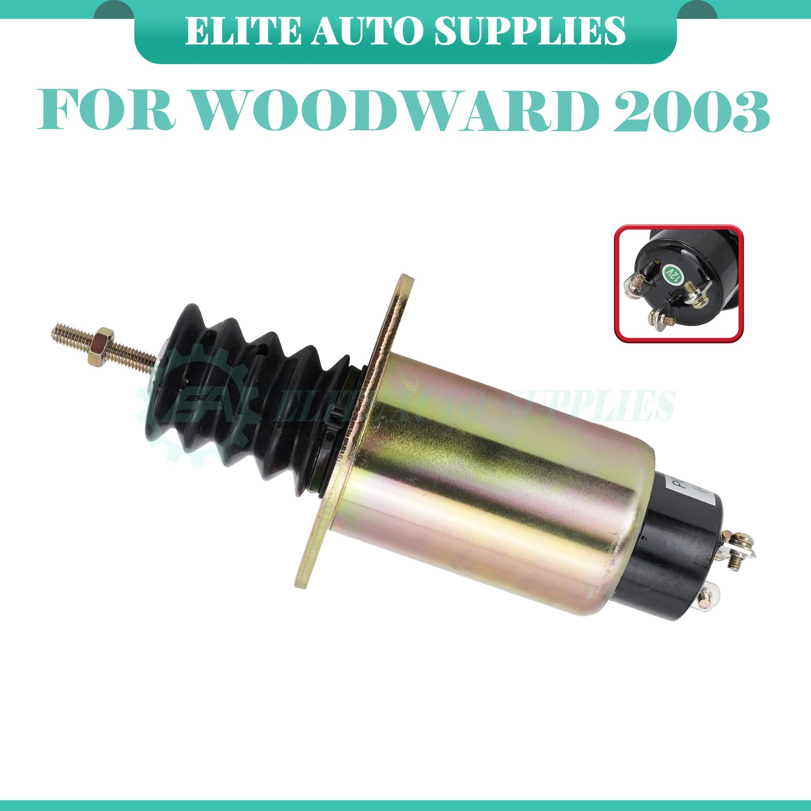 For Woodward 2003 12S7U1B2A SA-4752-12 12V 3-Terminal Fuel Shutdown Solenoid