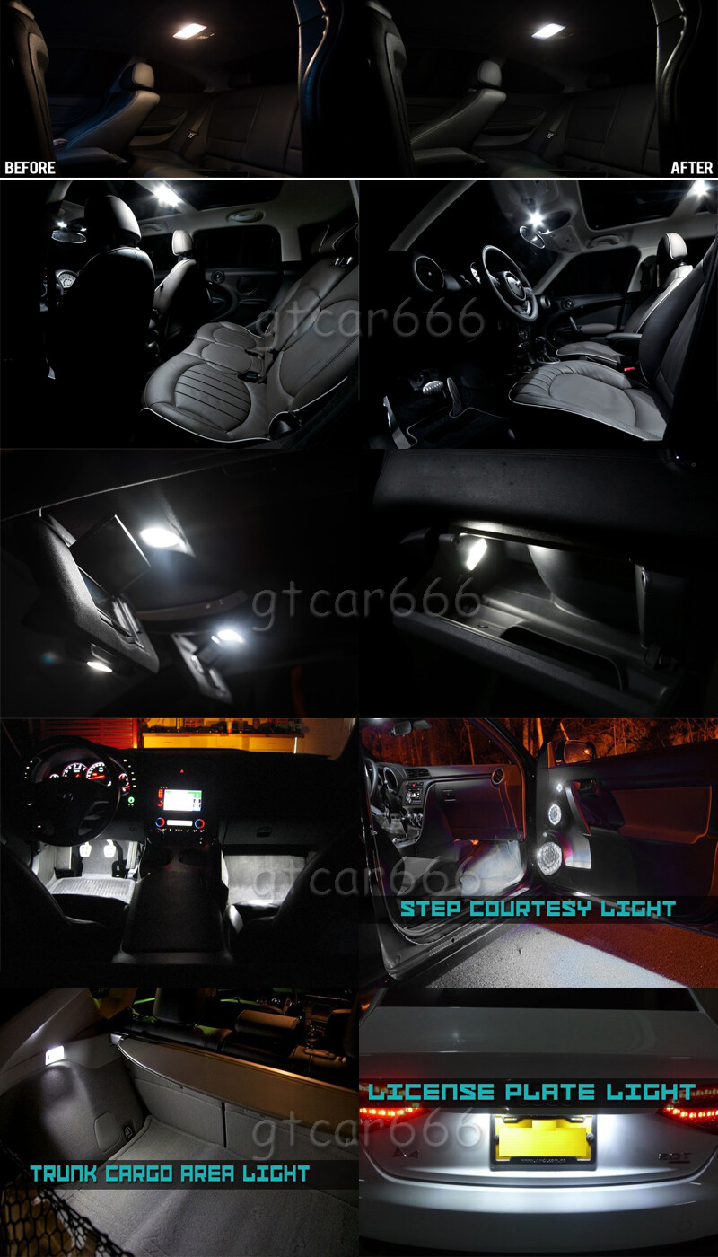 6Pcs Super White Interior LED Lights Bulb Package Kit For Infiniti G20 1999-2002
