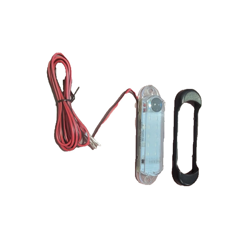 12V LED Dome light #AT-LED-12V with trim bezel for RVs, truck caps, toolboxes!