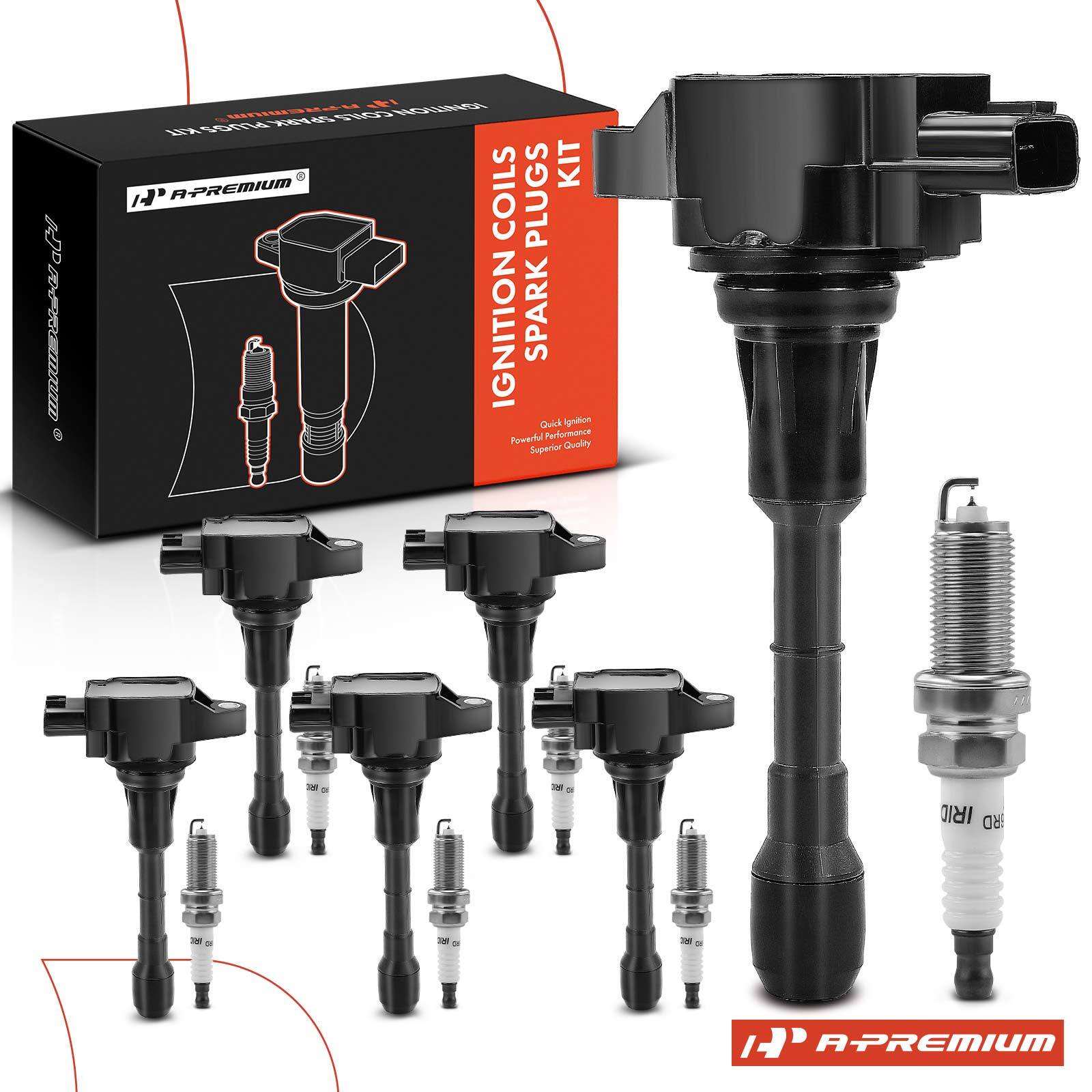 6x Ignition Coil & IRIDIUM Spark Plug Kits for INFINITI EX37 Q50 G37 Nissan 370Z
