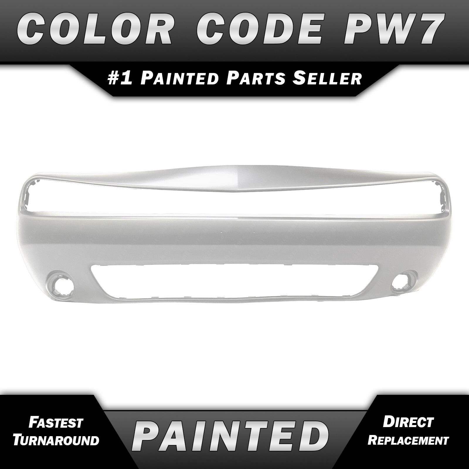NEW Painted *PW7 White* Front Bumper Cover for 2015-2023 Dodge Challenger 15-23