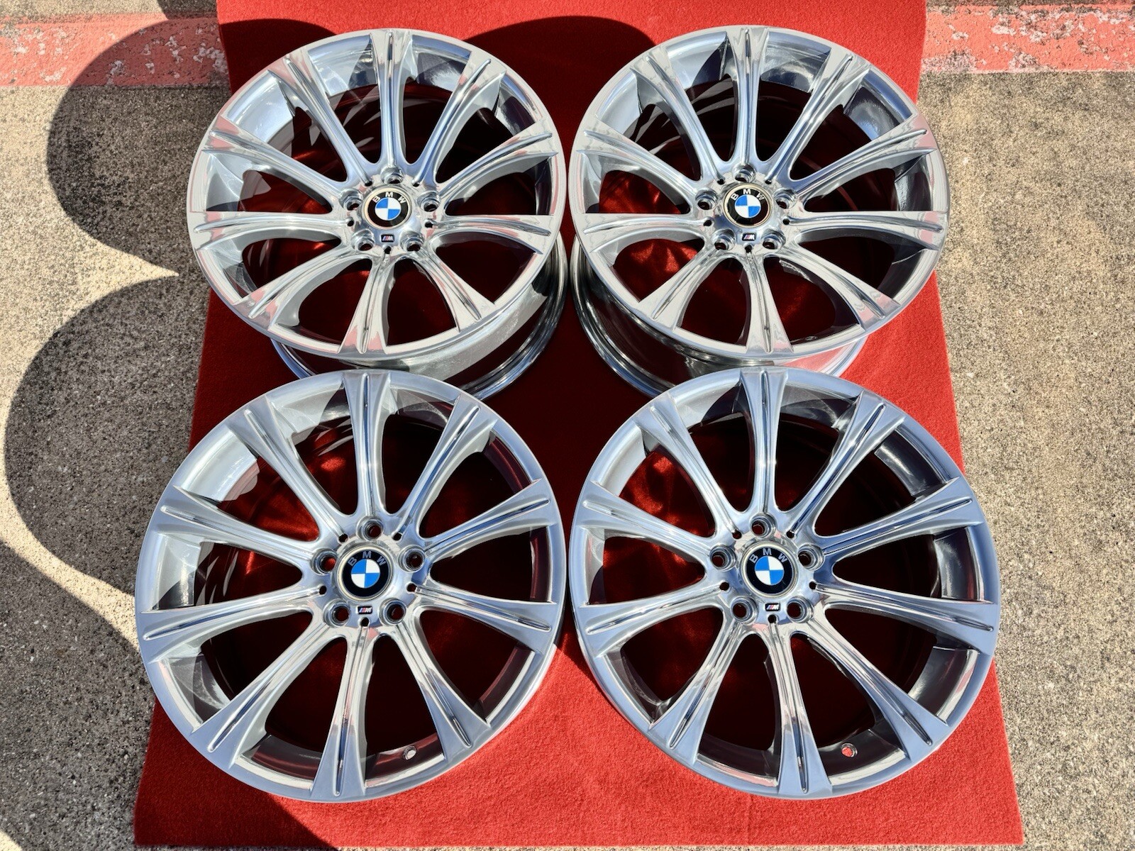 4x CHROME 19″ BMW M5 M6 E60 STYLE 166 OEM BBS WHEELS RIMS 525i 545i 550i 59545