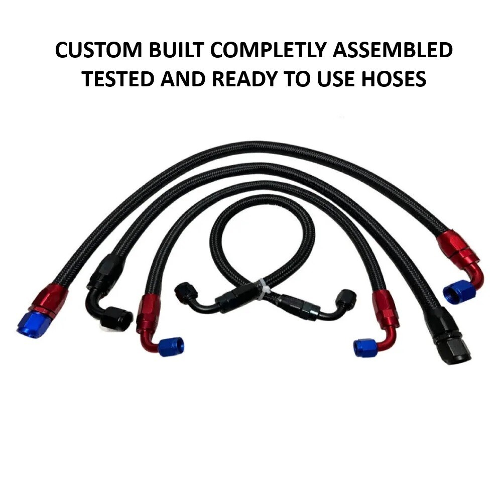 New 6AN 8AN 10AN Stainless Braided CPE Fuel Hose Oil Cooler Line with Fitting