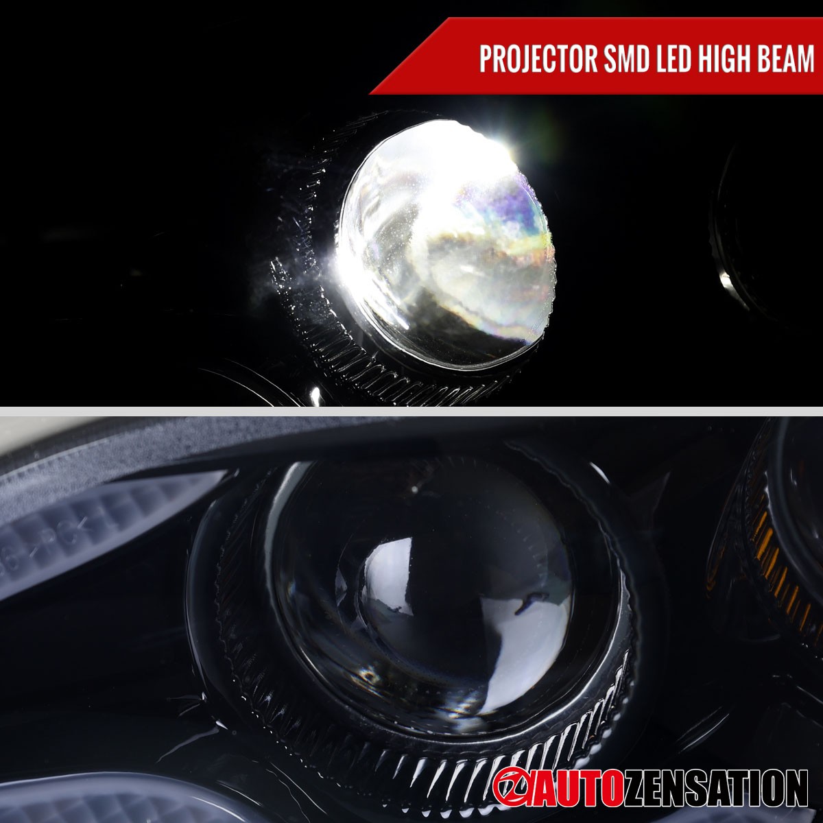 Fit 2014-2016 Lexus IS250 IS350 Smoke Black LED Projector Headlights Lamps 14-16