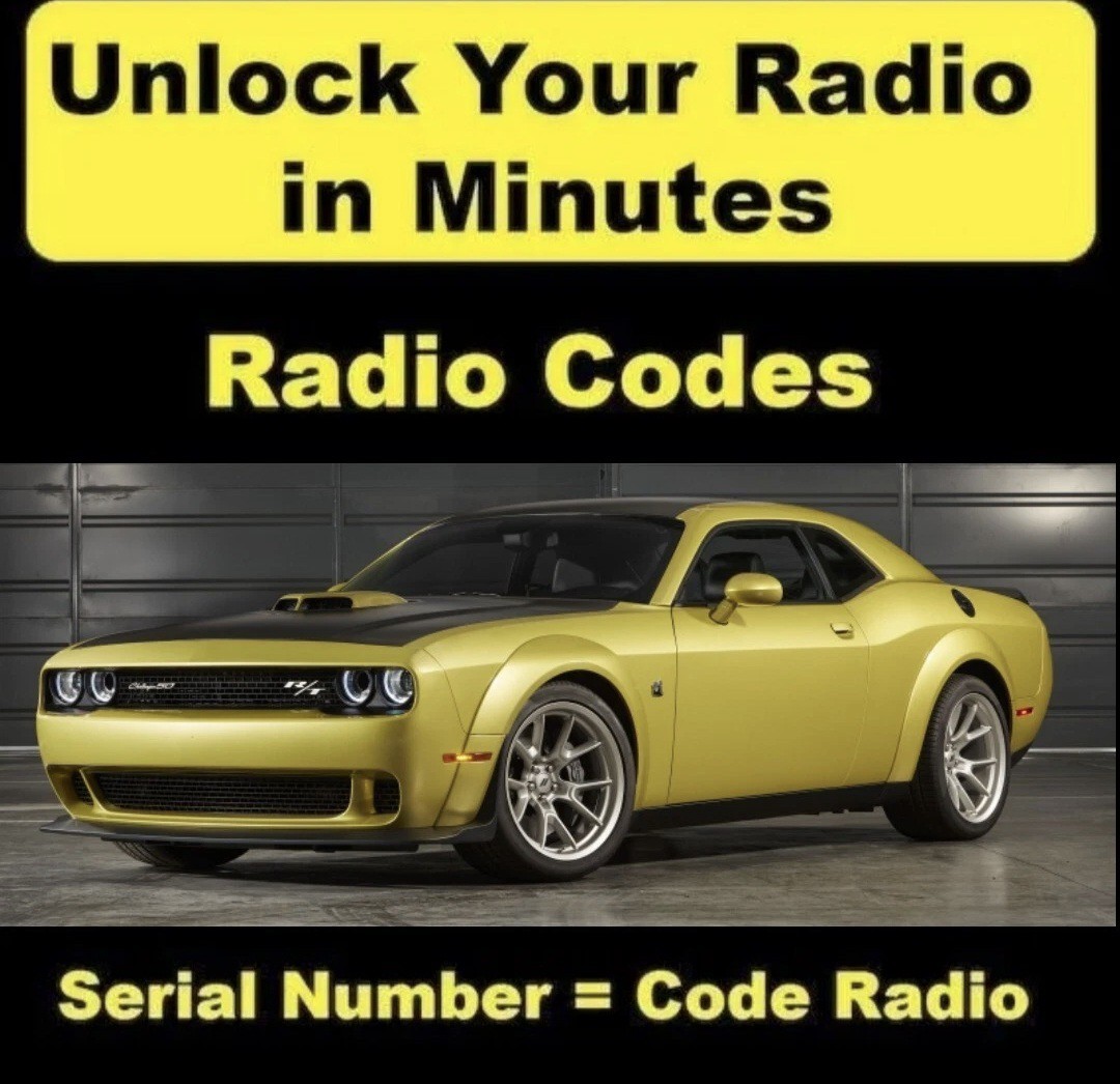 ✅ Dodge Challenger Radio Code Unlock | Uconnect Mopar PIN | Fast Digital