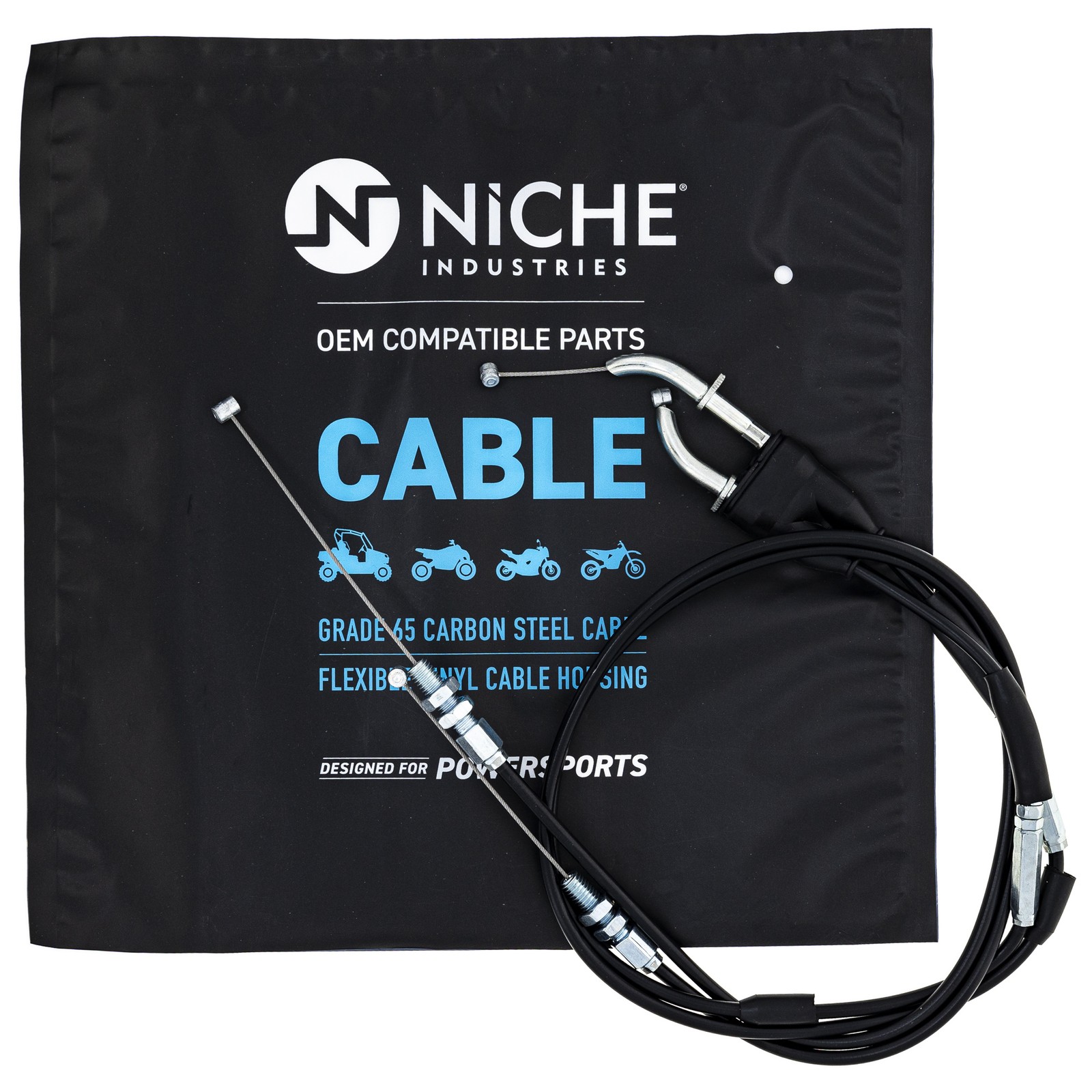 NICHE Push Pull Throttle Cable for Suzuki V-Strom 650 DL650 58300-27G01
