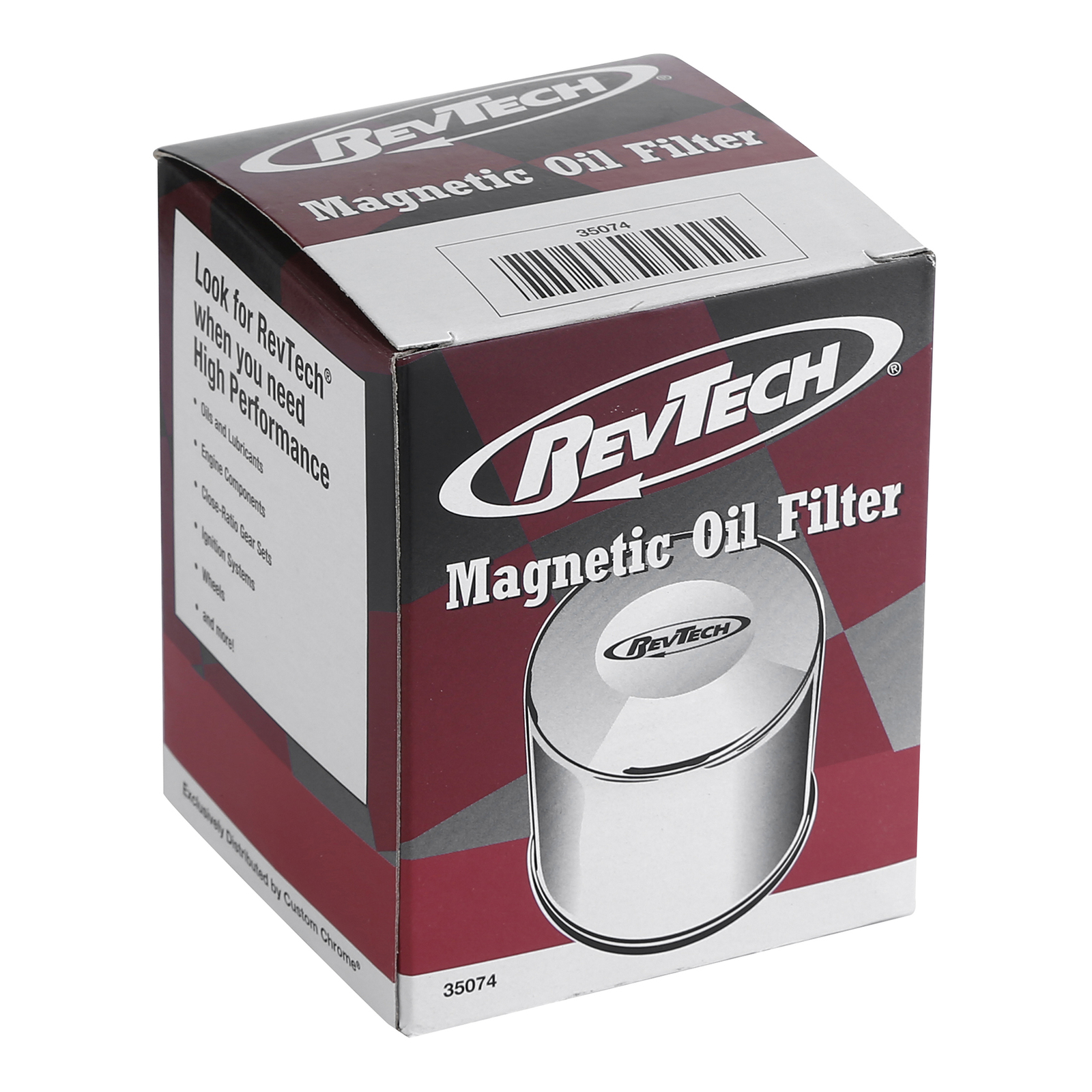RevTech Magnetic Oil Filter Long Fit For Harley Twin Cam Repl.63798-99 Chrome