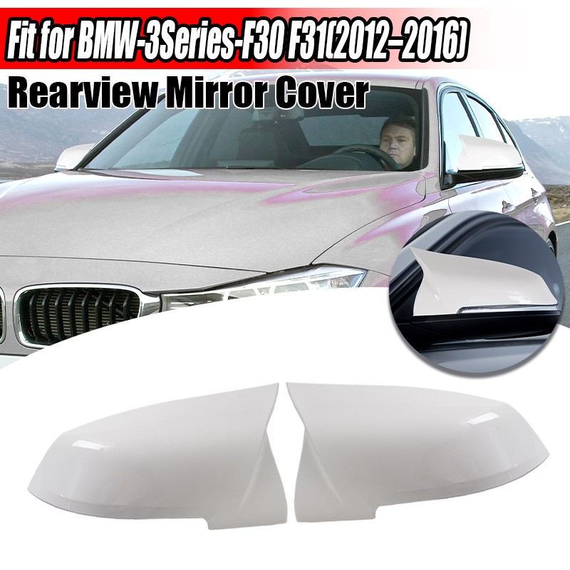 Alpine White M3 Style Side Mirror Cover Caps For BMW F20 F21 F30 F32 F36 X1 M3
