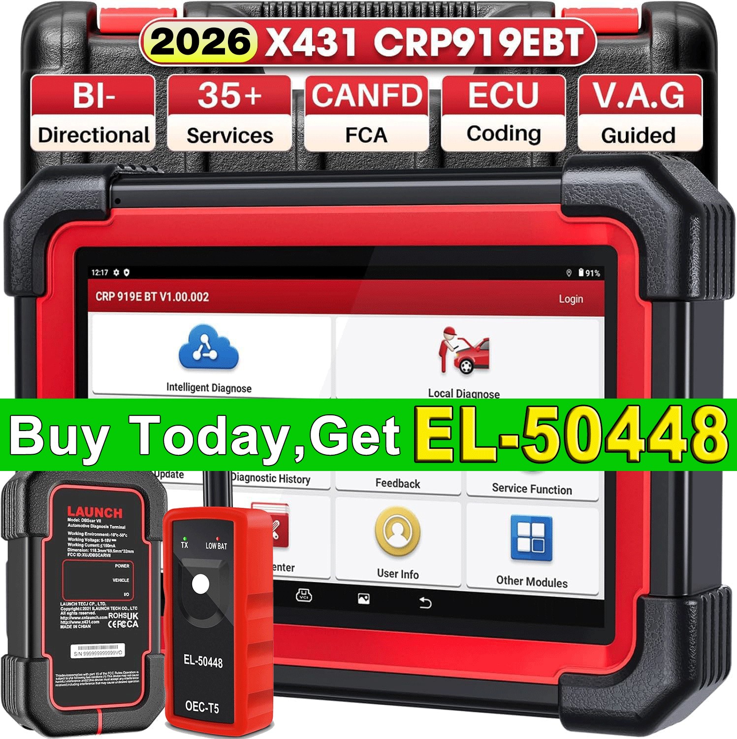2026 Newest LAUNCH X431 CRP919E BT PRO Bidirectional Car Diagnostic Scanner Tool