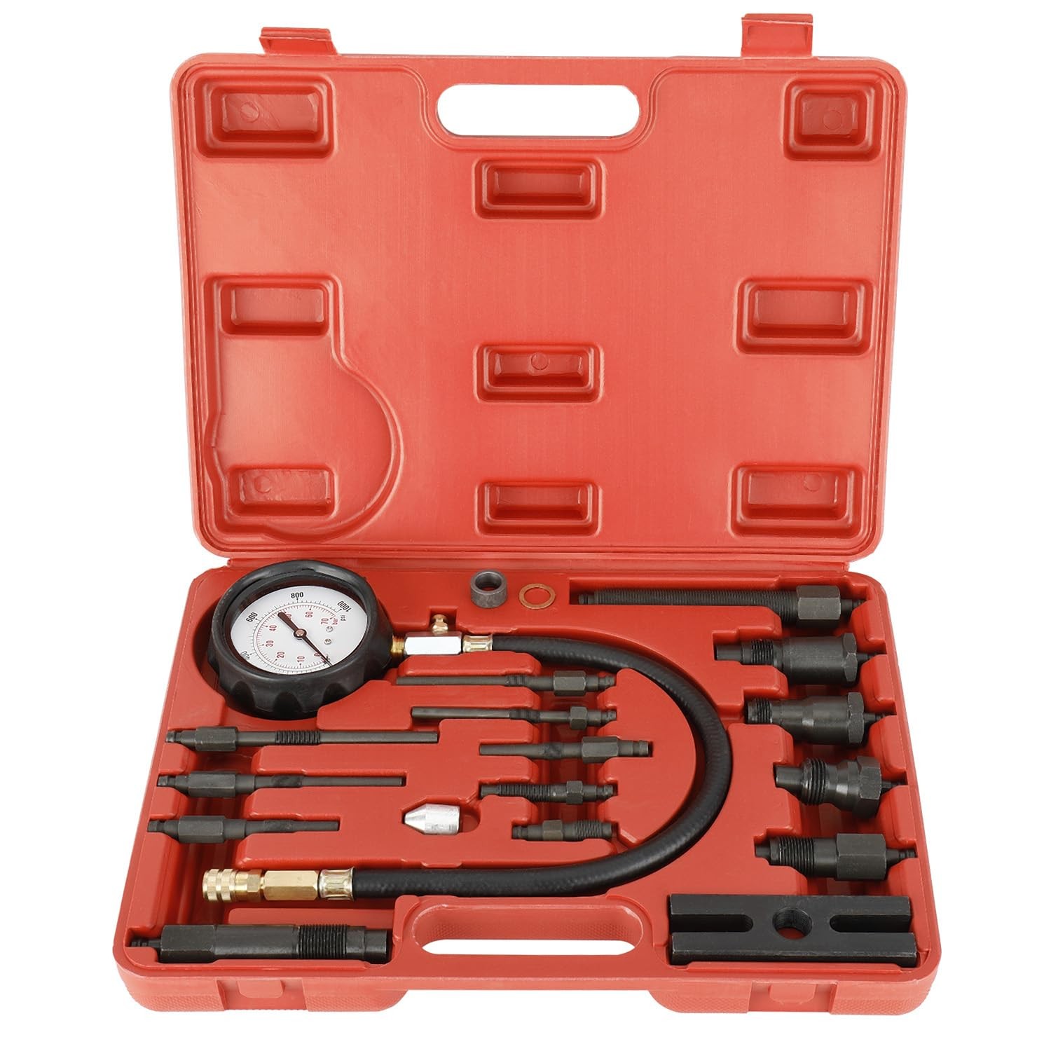 Diesel Engine Cylinder Compression Tester Pressure Test Tool Kit Direct Indirect