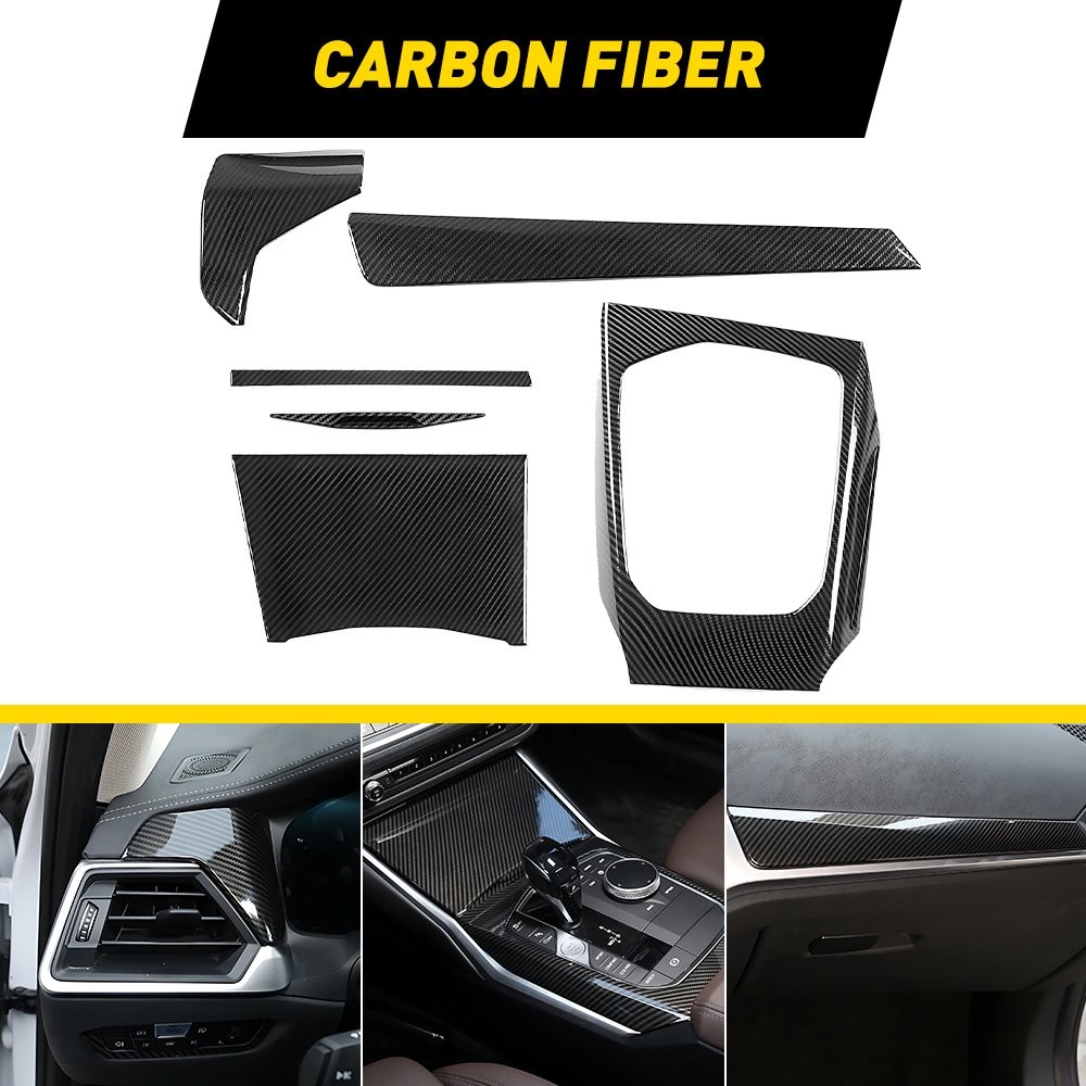 ABS Carbon fiber Dashboard Center Console Trim Cover for BMW 3 Series G20 G21 ER