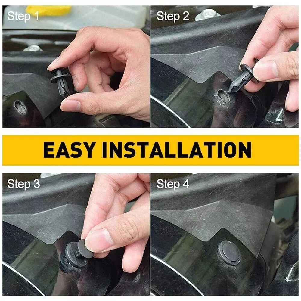 190PCS Auto Bumper Clips Car Plastic Rivets Fastener Fender Push Retainer 6 Size