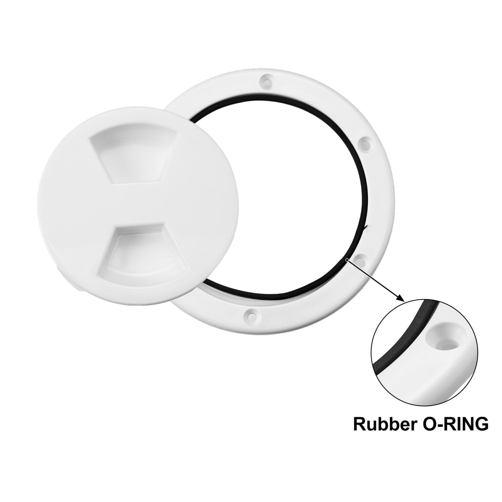 2pcs 4 Inch Boat Inspection Round Deck Plate Hatch Marine Inspection Hatch White