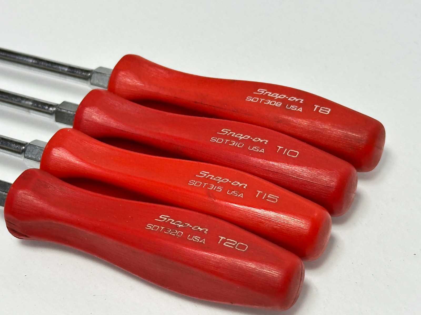 Snap On Tools USA 4pc T8-T20 Mini Torx Driver Set SDT308, SDT310, SDT315, SDT320