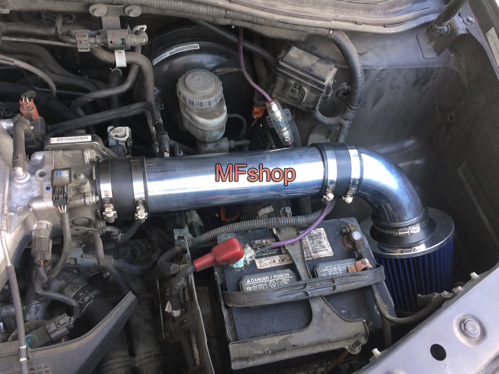 Black Blue For 2PC 2006-2008 Honda Pilot 3.5L V6 Air Intake System Kit + Filter