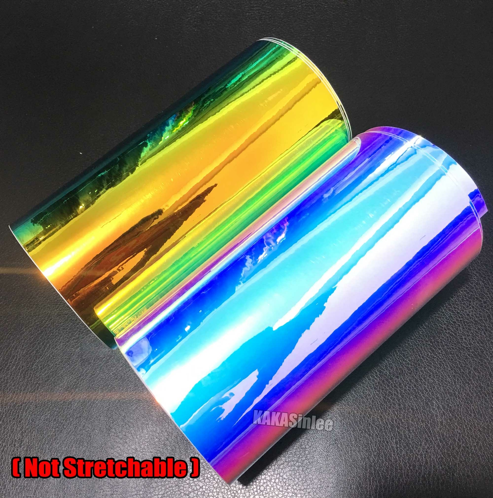 Colorful Rainbow Chameleon Mirror Chrome Car Metal Sticker Vinyl Wrap PVC Strips
