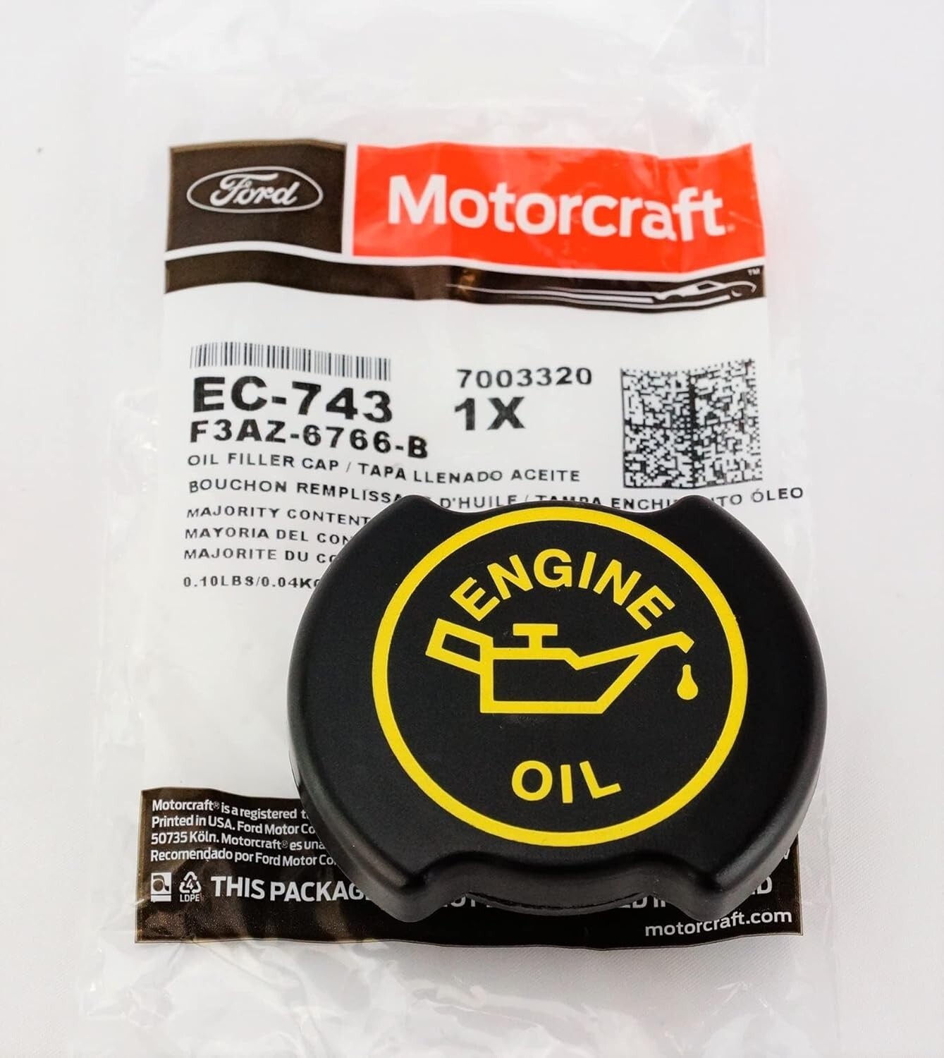 New Genuine OEM Motorcraft Engine Oil Filler Cap EC-743 F3AZ-6766-B Made In USA