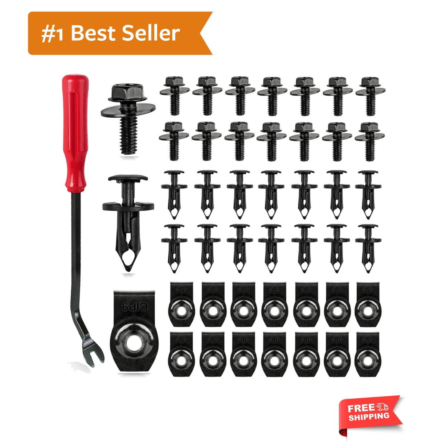 45PCS Universal Style Engine Under Cover Splash Shield Guard Body Bolts Bumpe…