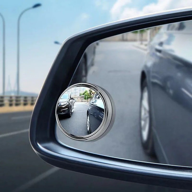 2Pcs 360-Degree Adjustable Blind Spot Car Mirror Rearview Convex Wide Angle