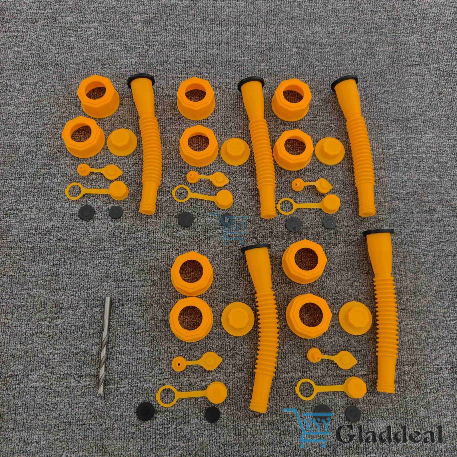 5x Gas Can Spout Nozzle Vent Kit Replacement For Plastic Gas Cans Old Style Caps