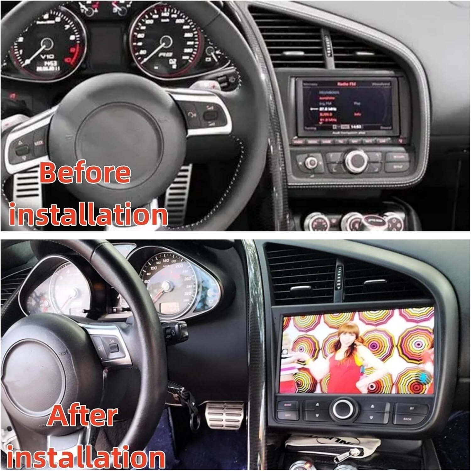 9″ For Audi R8 V8 V10 2007-2014 Car Radio GPS Navigation Stereo Carplay HeadUnit