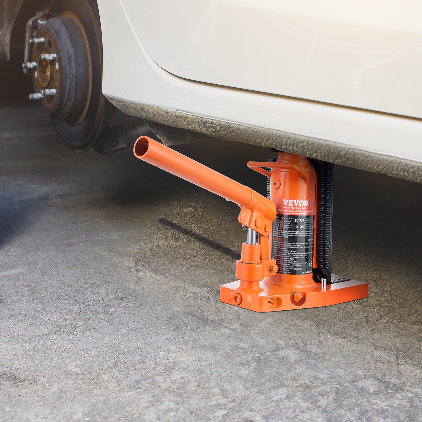 VEVOR Hydraulic Machine Toe Jack Lift Lifting Capacity 2.5 Ton Toe 5 Ton Top