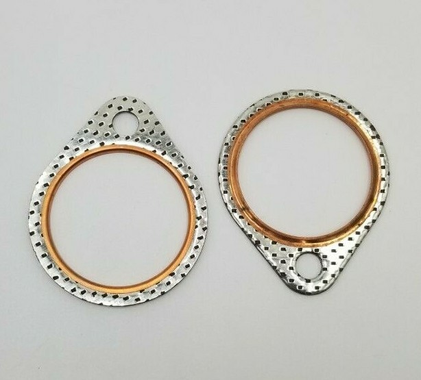 1 Pair Steel Clad Exhaust Gasket Set for Harley Shovelhead Models