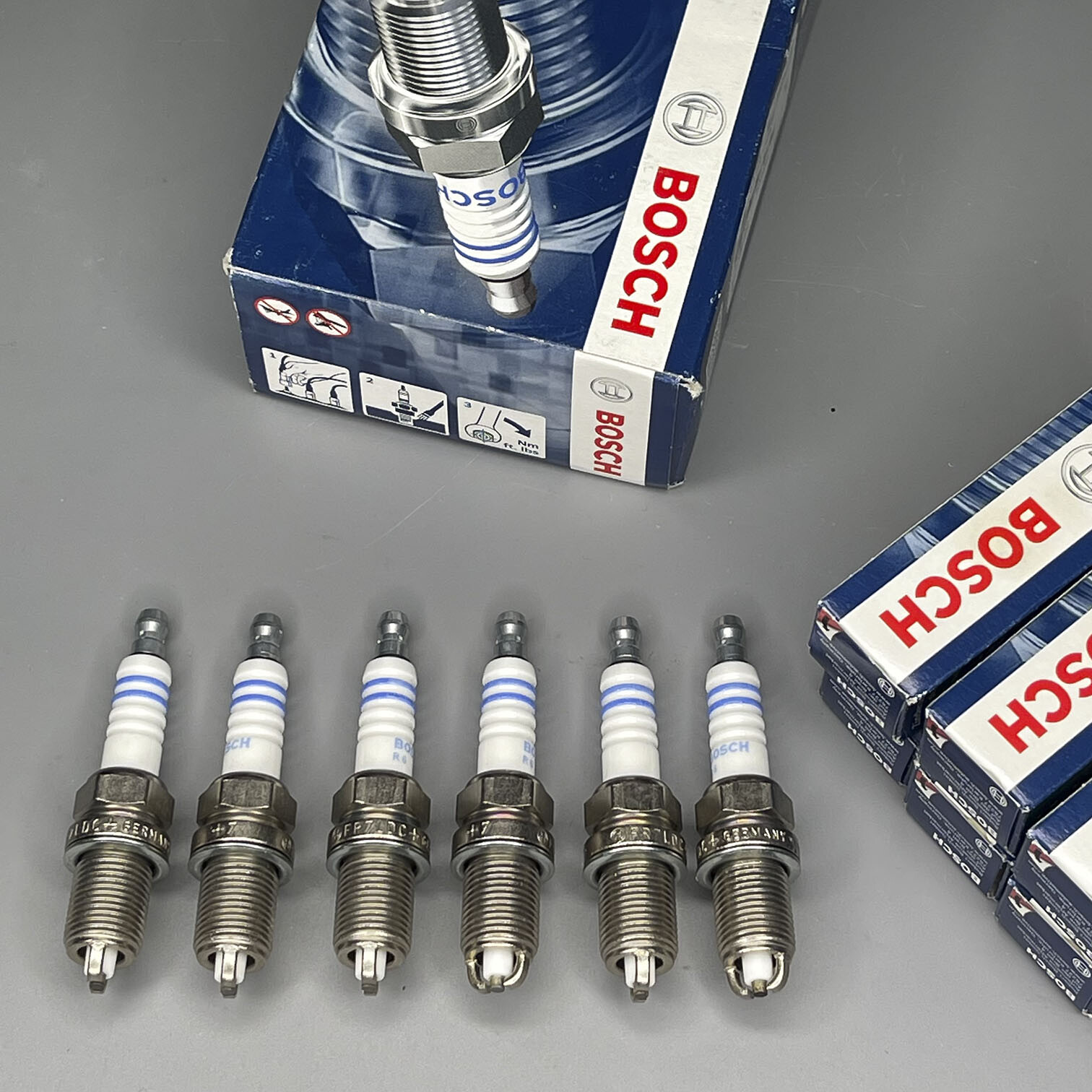 For 1996-1998 BMW 328I L6-2.8L 6 Pcs BOSCH Yttrium Spark Plug 7404