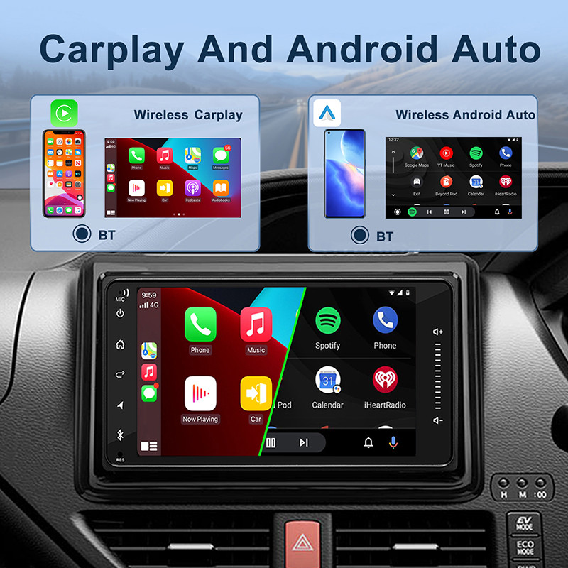 7″ 4+64GB Toyota Tundra 2000-2006 Car Radio Android 15 Apple CarPlay 2DIN GPS