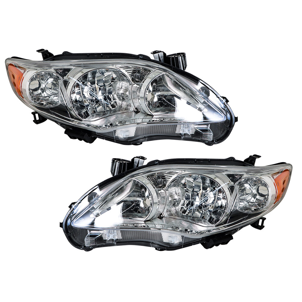 Labwork Left&Right Headlights For 2011-2013 Toyota Corolla Headlamps Replacement