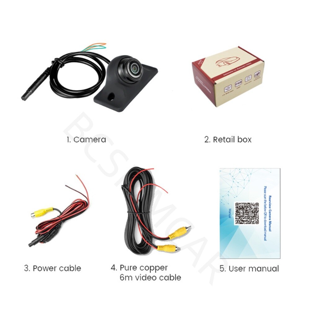 AHD CVBS Car Rear View Reverse Camera 170° Wide Angle Night Vision Waterproof