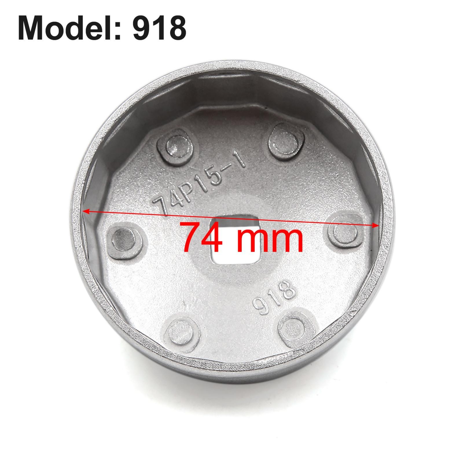 918 Aluminum Alloy Car 74mm Inner Dia 15 Flute Oil Filter Cap Wrench Socket