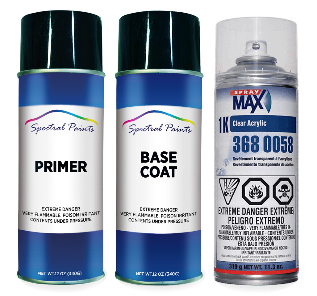 For GMC 501Q Carbon Flash Met. Aerosol Paint Primer & Clear Compatible