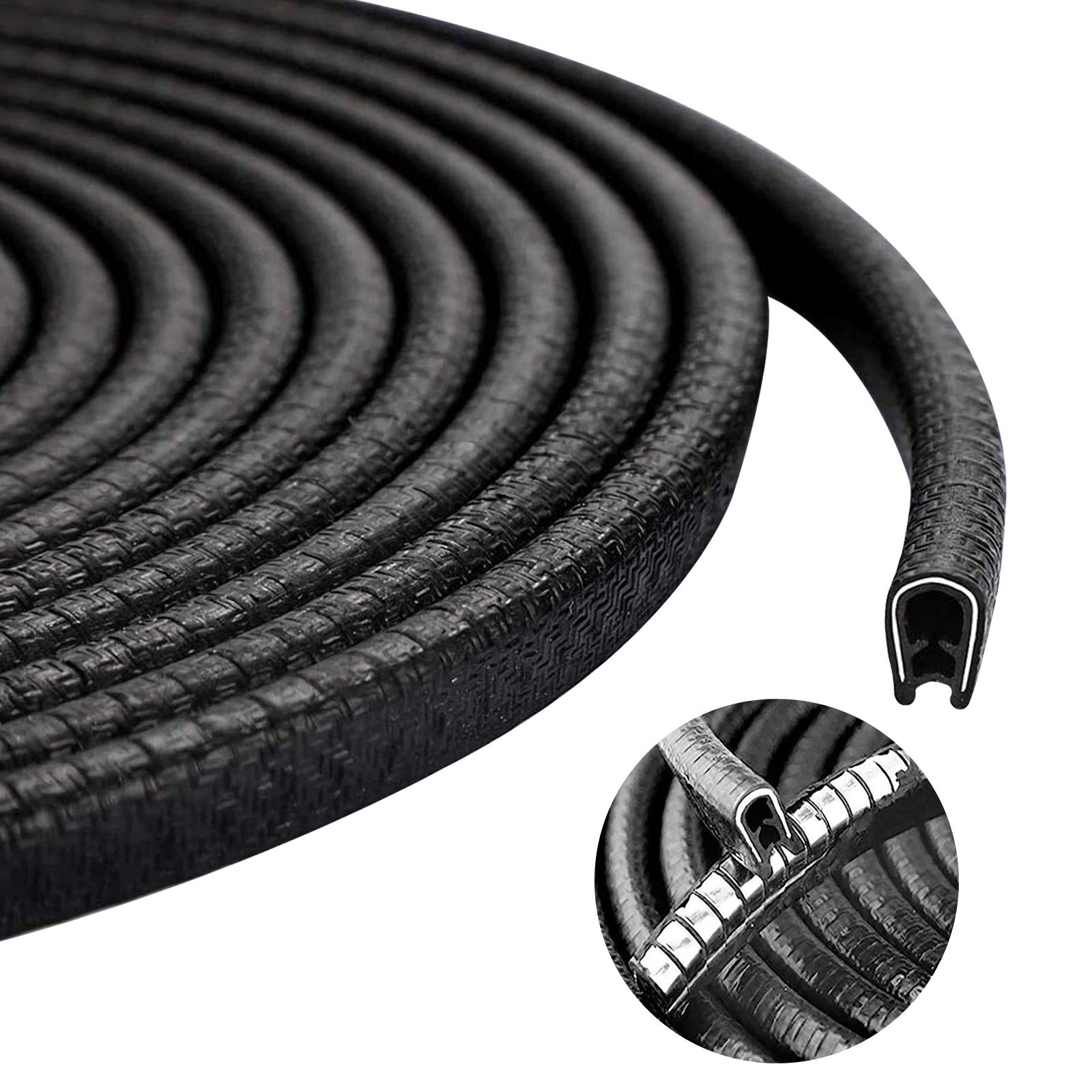 32ft U-Shape Car Door Edge Guard Molding Trim Rubber Edge Strip Seal Protector