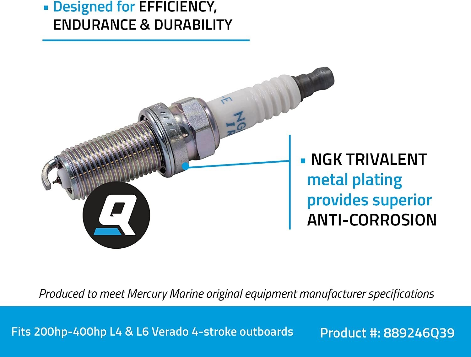 NEW NGK Spark plug ILFR6G-E stock # 4212 33-889246Q39