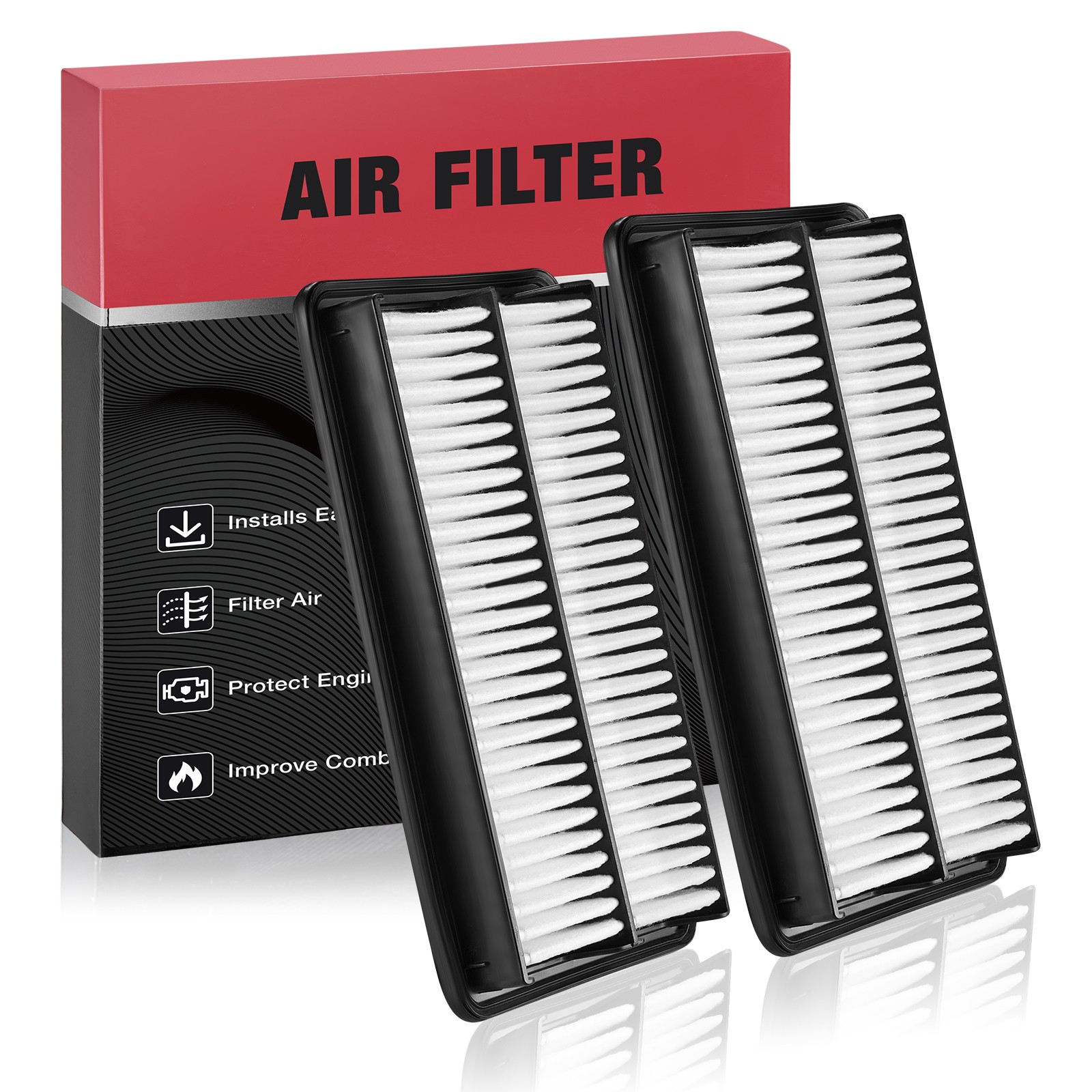 2 Count Engine Air Filter Fits 2021-2025 Acura TLX 2.0L 2016-2020 Acura MDX 3.5L