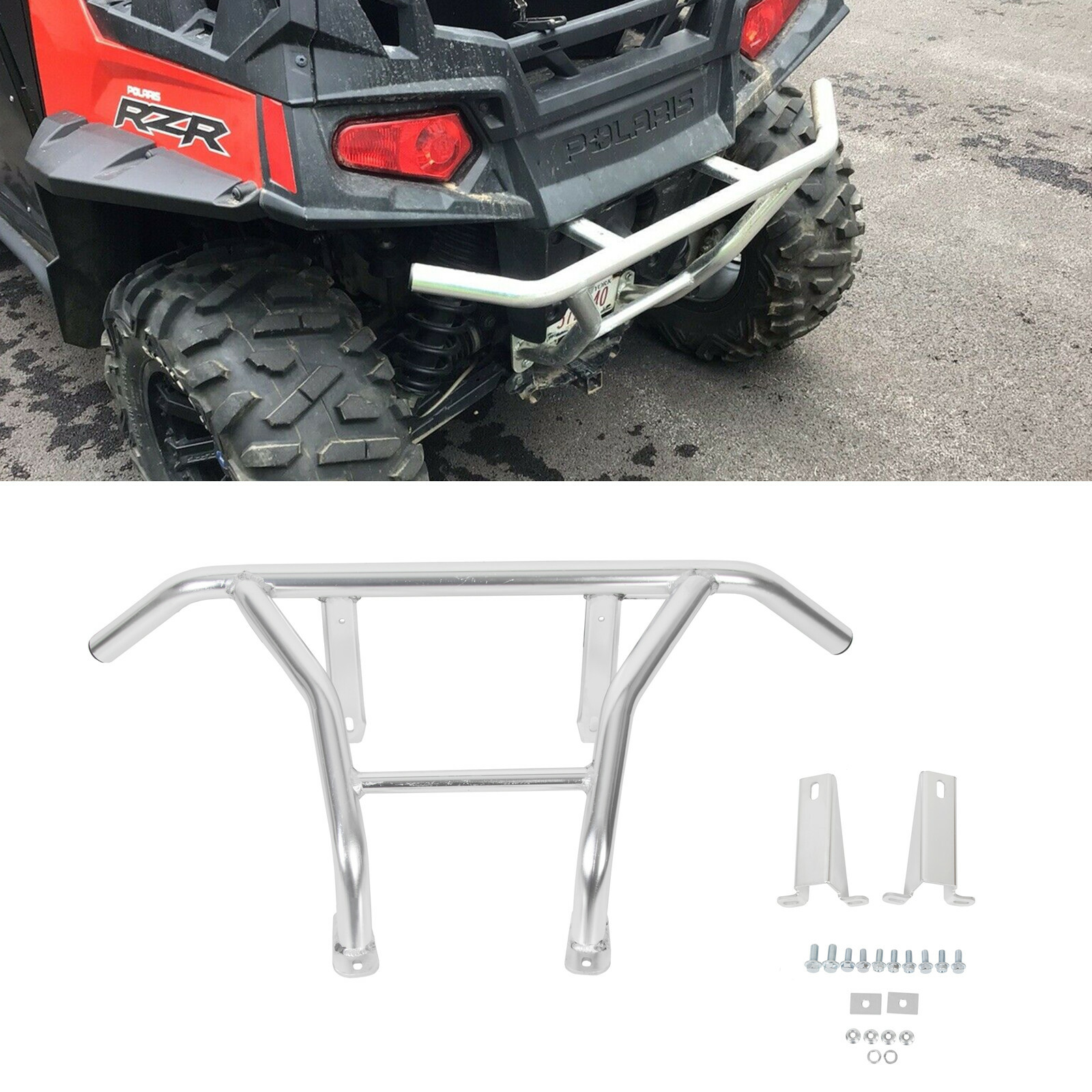 Rear Bumper Brush Guard Protection For Polaris 2008-2014 RZR 800 RZR S RZR 4
