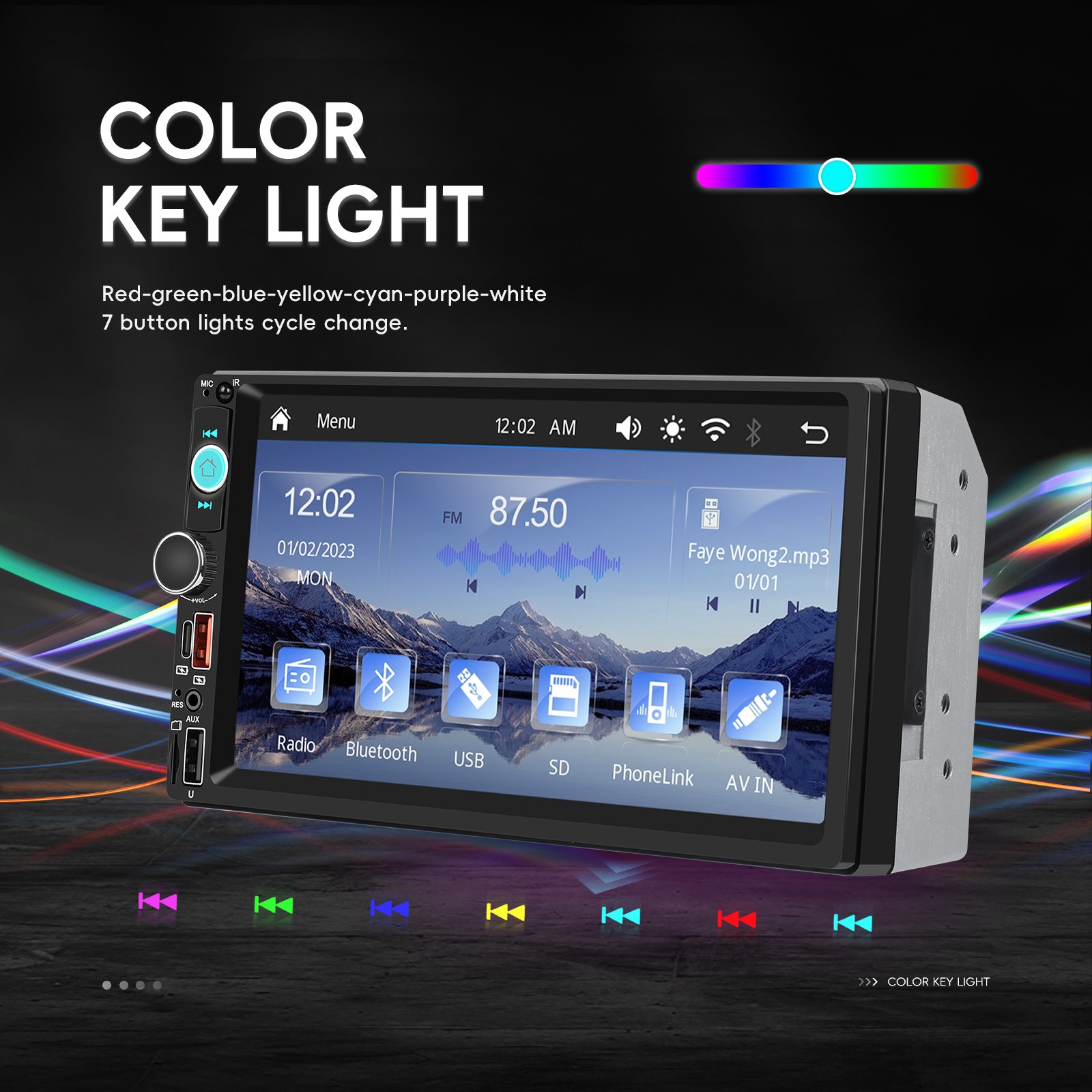 Car Radio Wireless Carplay Android Auto Bluetooth Stereo Touch Screen MP5 Player