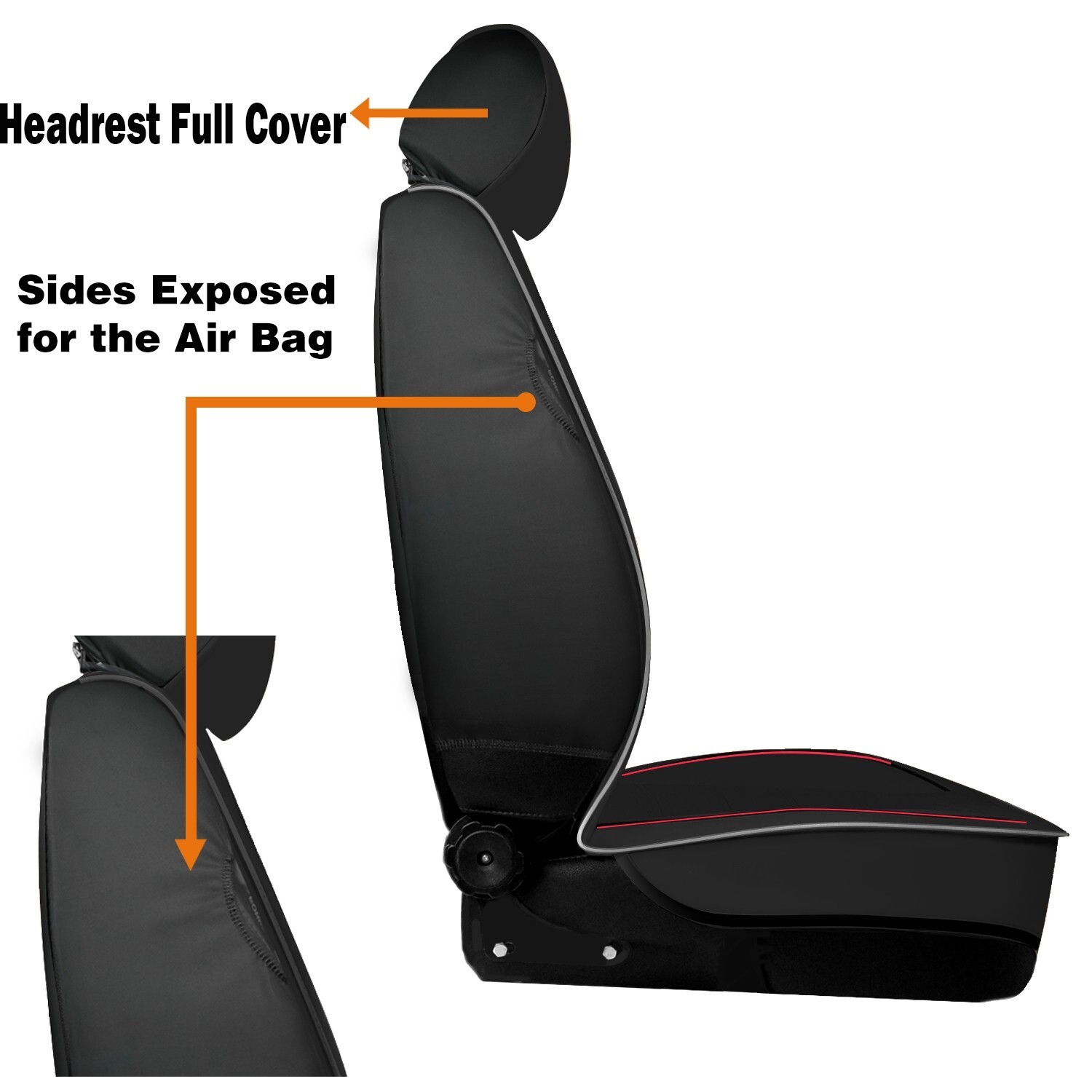 Luxury PU Leather Car Seat Cover 2 Front Seats Full Set For Ford Mustang