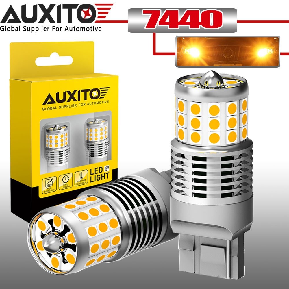 AUXITO 7440 Amber LED Turn Signal Light Bulbs No Hyper Flash Canbus Error Free
