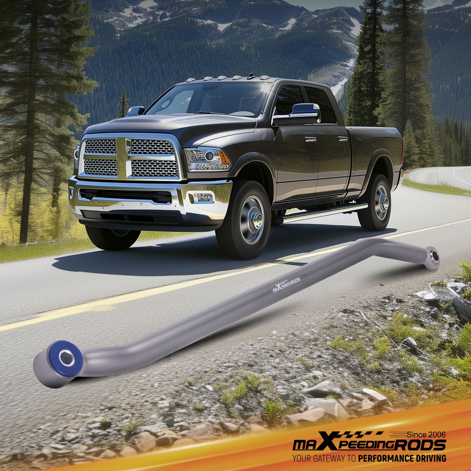 Front Track Bar Rods 0- 3″ inch Lift For Dodge Ram 2003-2012 2500 3500 4X4 4WD