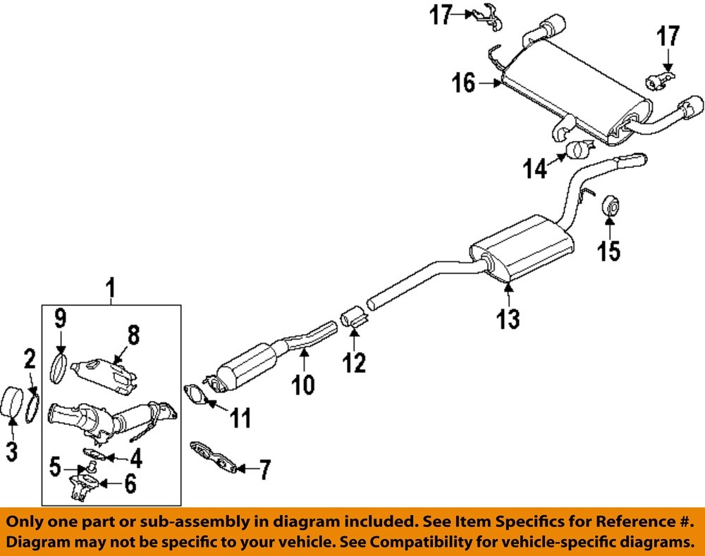 FORD OEM 13-19 Escape Exhaust Components-Center Muffler Clamp CV6Z5A231D